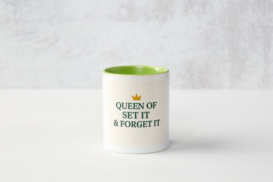 Queen of Set It & Forget it Coffee Mug (White)